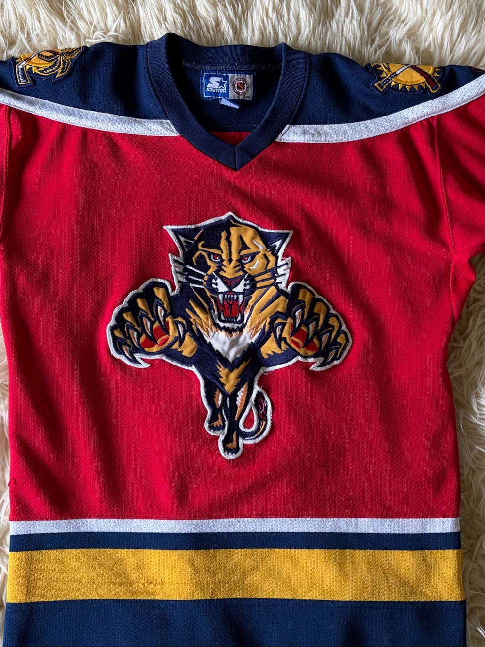 Vintage Starter Florida Panthers Orange NHL No Name Hockey Jersey Youth S M